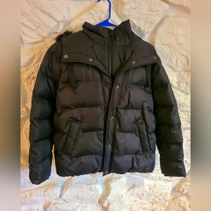 Women's Express, bomber puffer coat. Black. Size small. NWT.